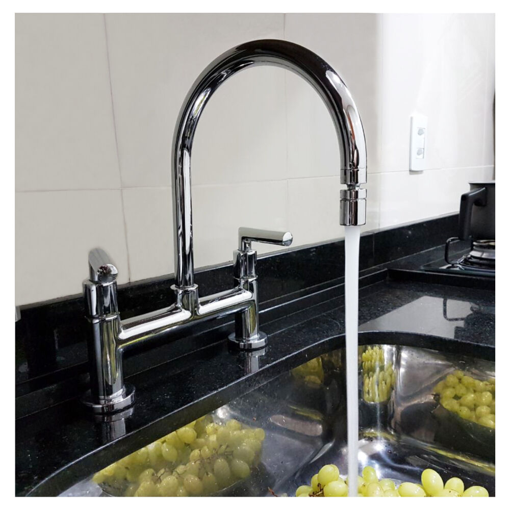 Torneira Misturador de Pia para Cozinha Titânio Futura Perflex
