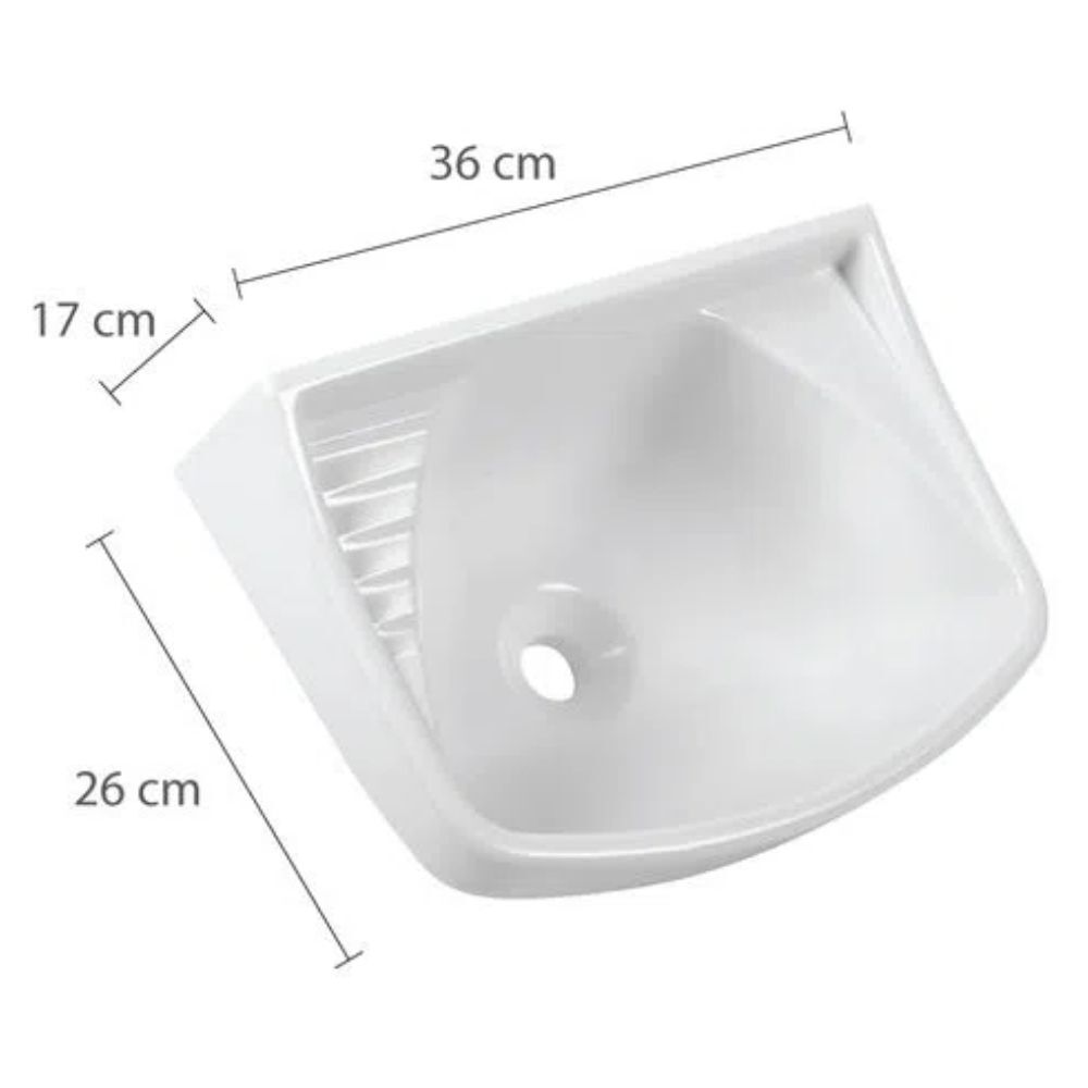 Lavatório Plástico 4,8 litros Astra Branco