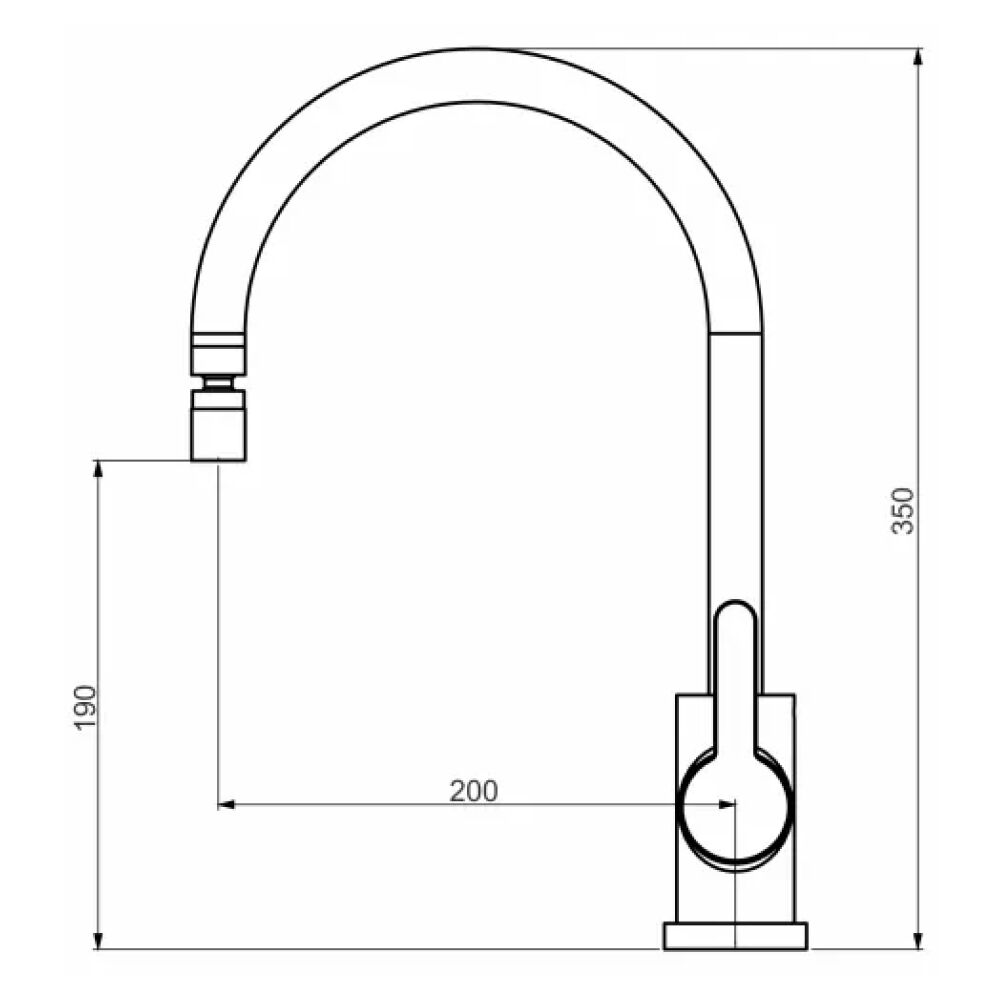 Torneira Misturador Monocomando para Cozinha Preto Fosco Color Mozart Perflex