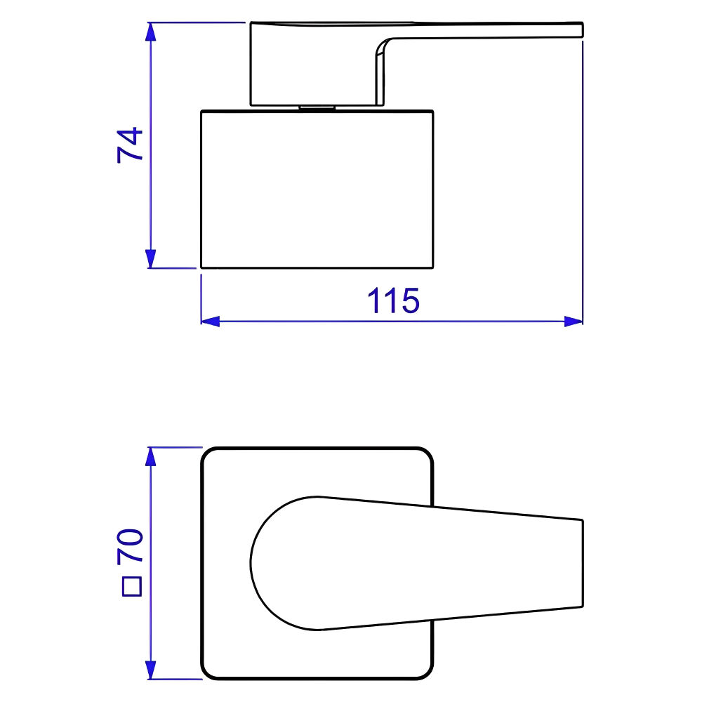 Acabamento para Registro de Gaveta e Pressão 1/2" 3/4" e 1" Level Cromado Deca