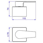 Acabamento para Registro de Gaveta e Pressão 1/2" 3/4" e 1" Level Cromado Deca