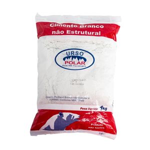 Cimento Branco não Estrutural 1Kg Urso Polar Cimento Branco não Estrutural 1Kg Urso Polar