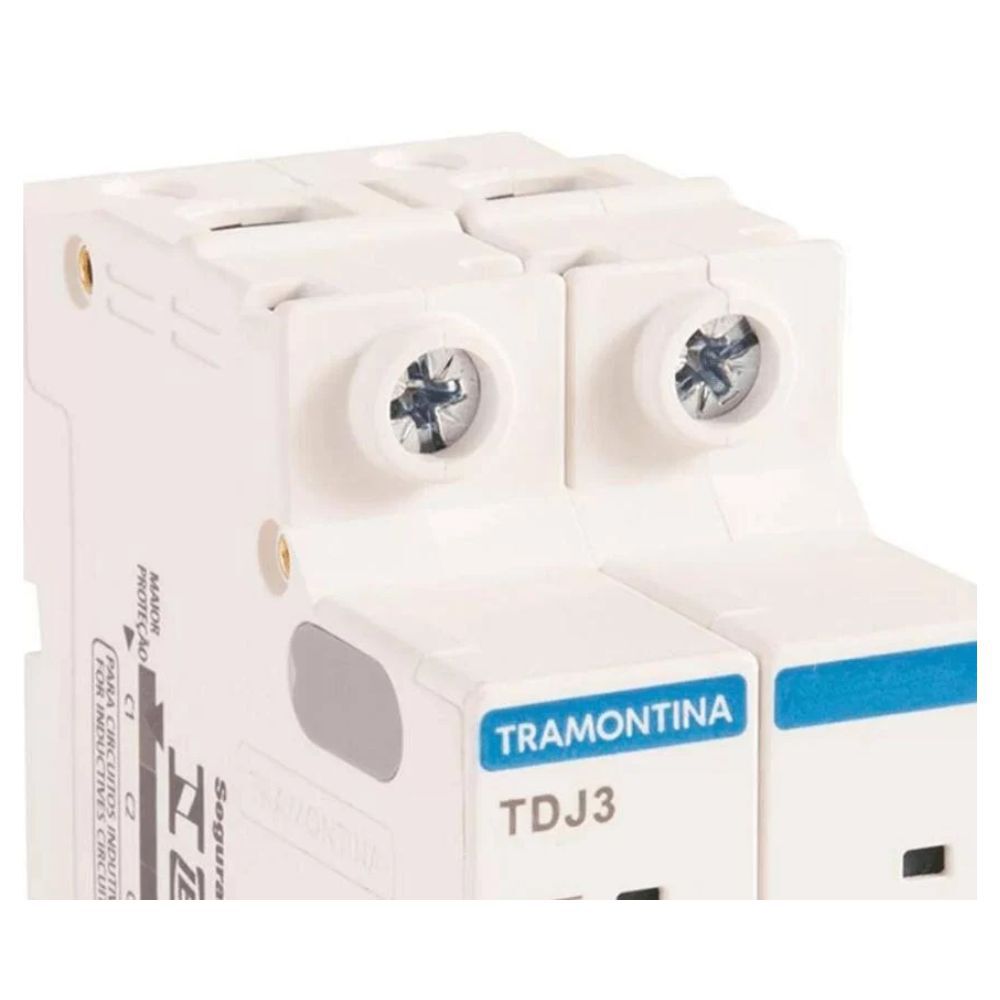 Minidisjuntor TDJ3 2P 40A 3 kA Curva C Tramontina