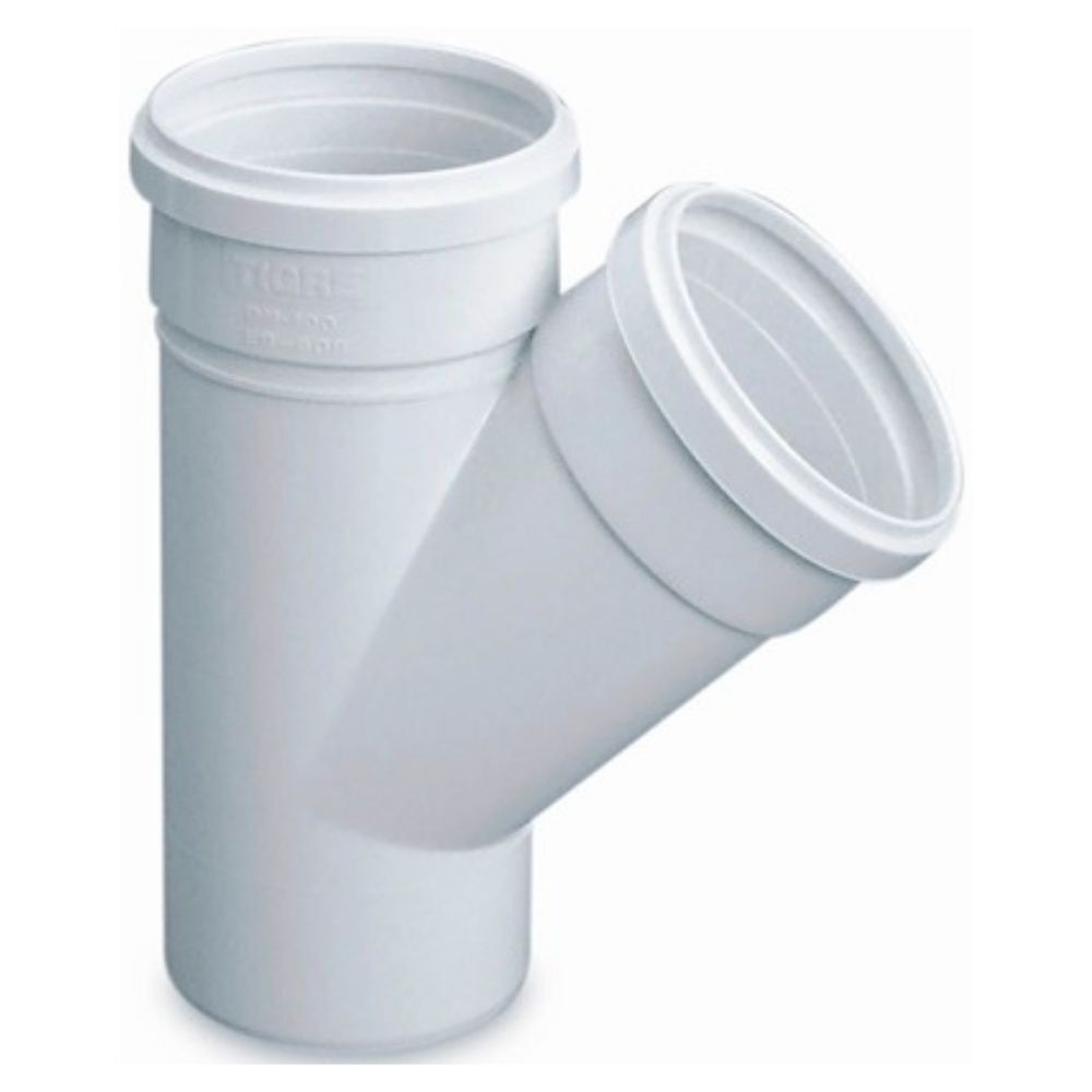 Junção Simples Esgoto 100x100mm Branco Tigre