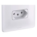 1 Interruptor Simples + 1 Tomada Zeffia 4x2 10A Branco Pial