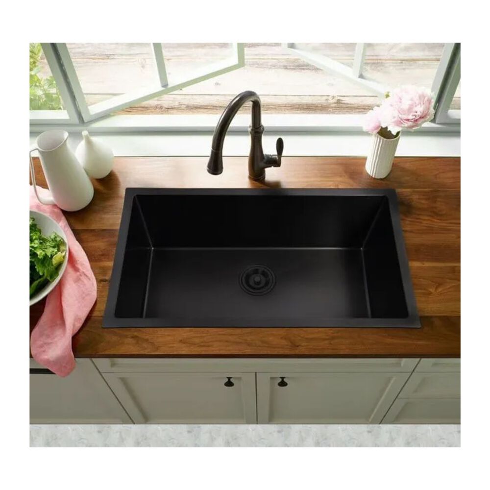 Cuba de Embutir para Cozinha Gourmet Aço Inox 76x44cm Cinza Chumbo Addra