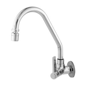 Torneira de Parede para Cozinha  Bica Alta C17 Cromada Leão Torneira de Parede para Cozinha  Bica Alta C17 Cromada Leão