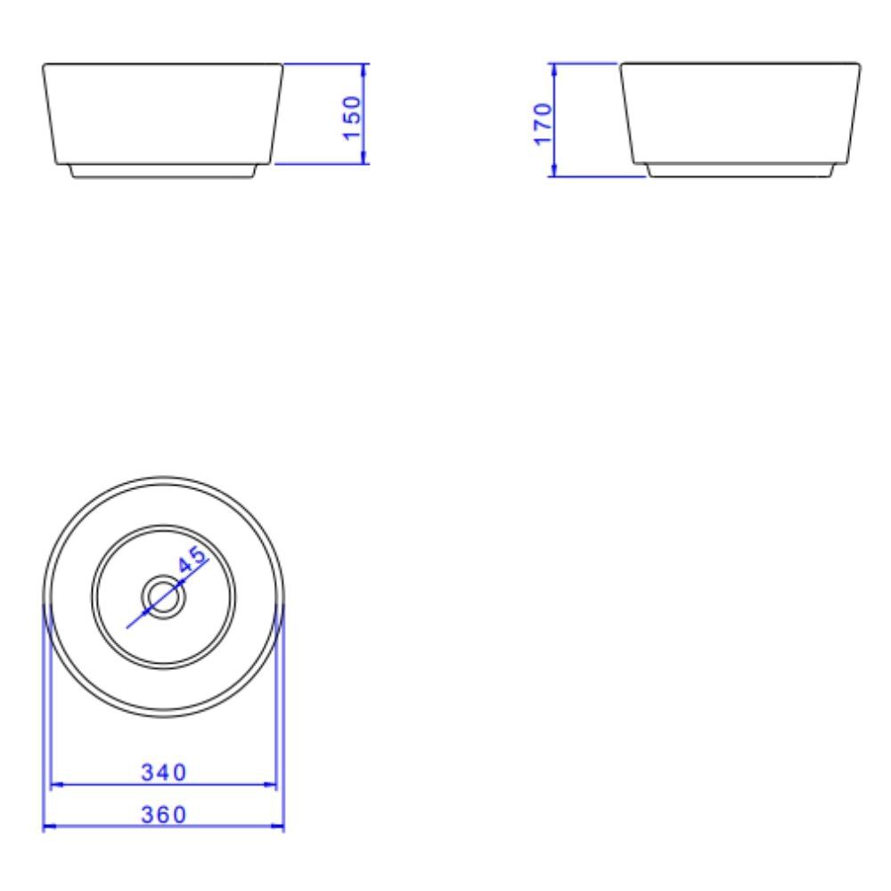 Cuba de Apoio Redonda Marrom Fosco L.146 Deca
