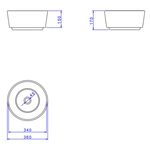 Cuba de Apoio Redonda Marrom Fosco L.146 Deca