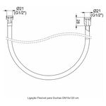 Ligação Flexível Ducha DN15x120cm Perflex