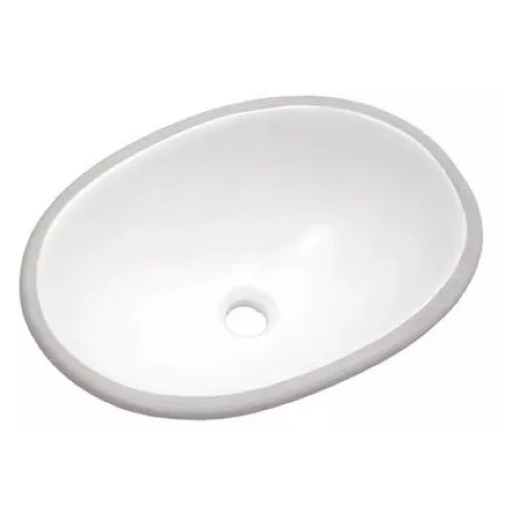 Cuba de Embutir Oval Branca 39x30cm Incepa