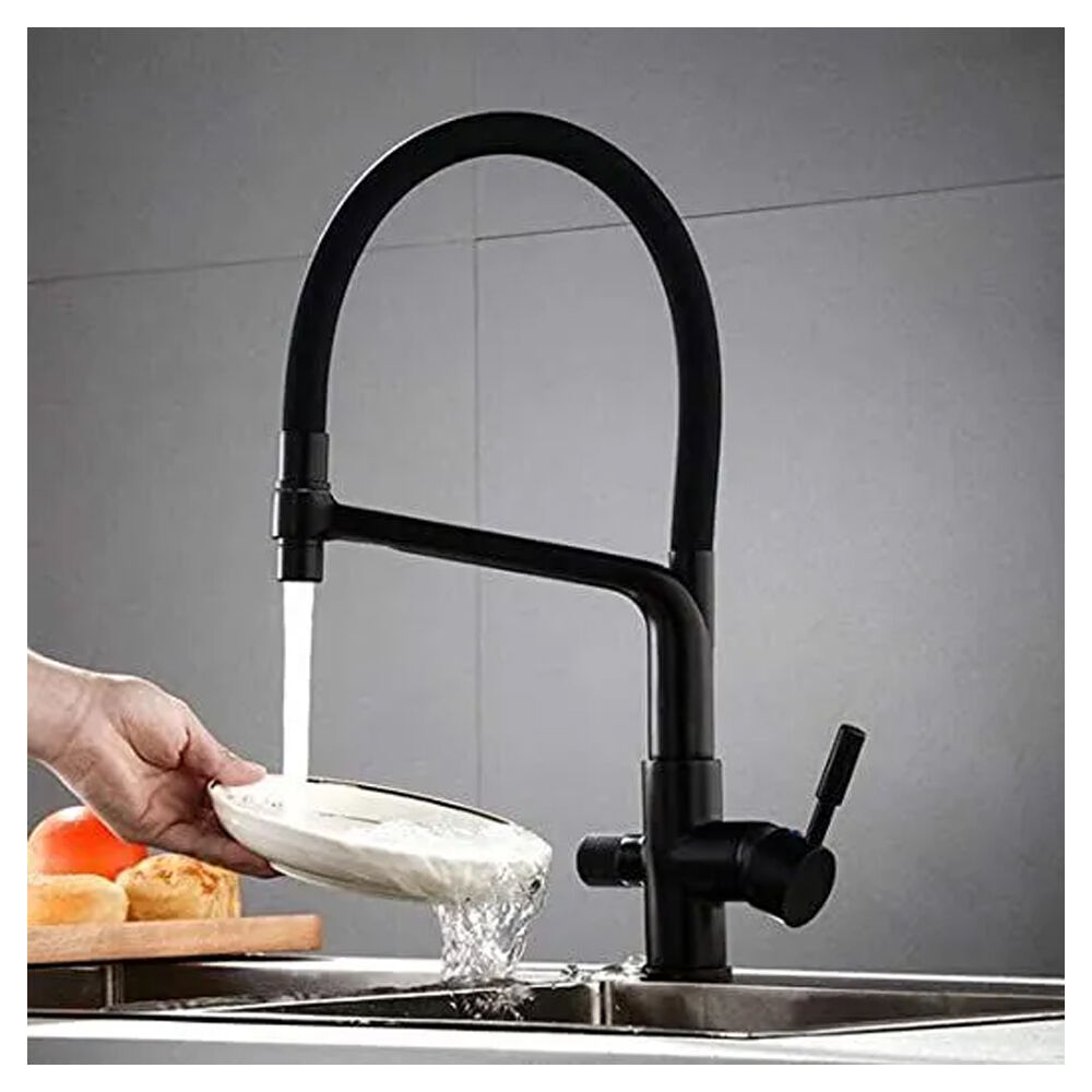 Misturador Monocomando de Mesa para Cozinha Milão 1/2" Preto Addra