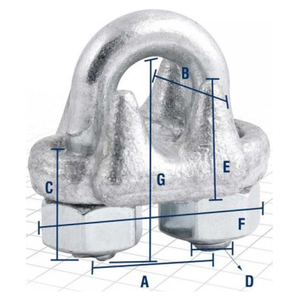 Clips para Cabo de Aço 3/8" 9,53 mm Pesado Vonder