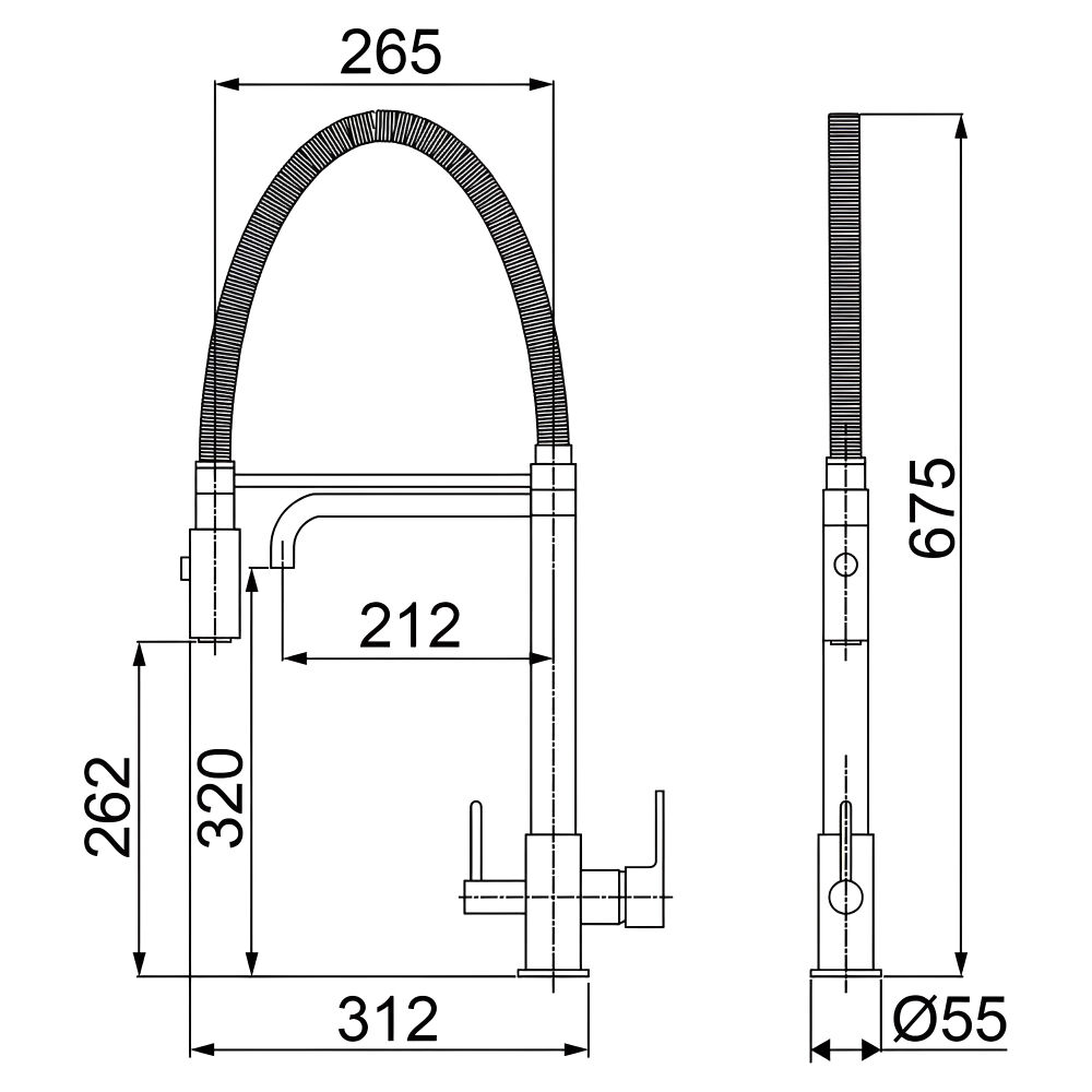 Misturador Monocomando Cozinha Gourmet com Ducha Especial Cromado Lorenzetti