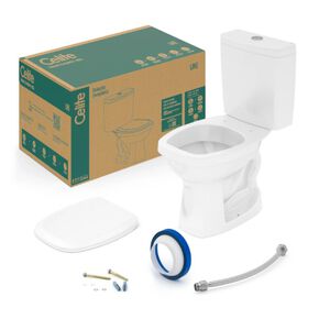 Kit Vaso Sanitário com Caixa Acoplada Like Branco Celite Kit Vaso Sanitário com Caixa Acoplada Like Branco Celite