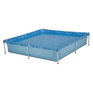 Piscina de Armação Infantil Retangular em PVC de 1500 Litros Azul MOR Piscina de Armação Infantil Retangular em PVC de 1500 Litros Azul MOR