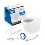 Kit Vaso Sanitário Convencional com Assento e Itens de Instalação Gap Branco Roca
