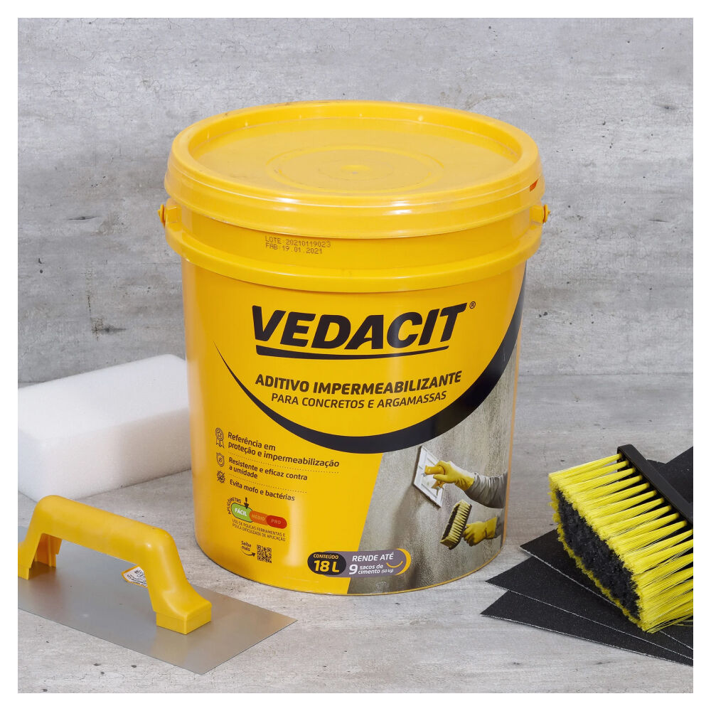 Aditivo Impermeabilizante para Concreto e Argamassas 18L Vedacit