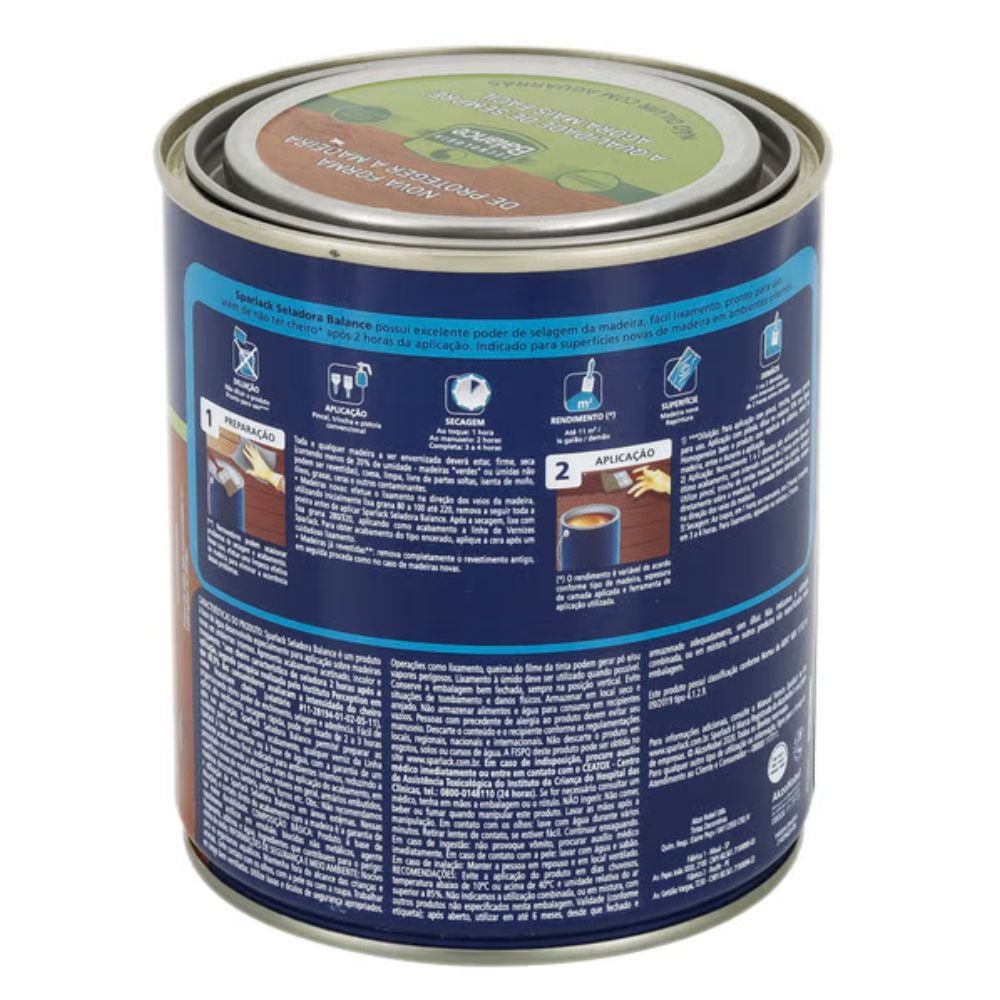 Seladora para Madeira Base Água 900ml Sparlack
