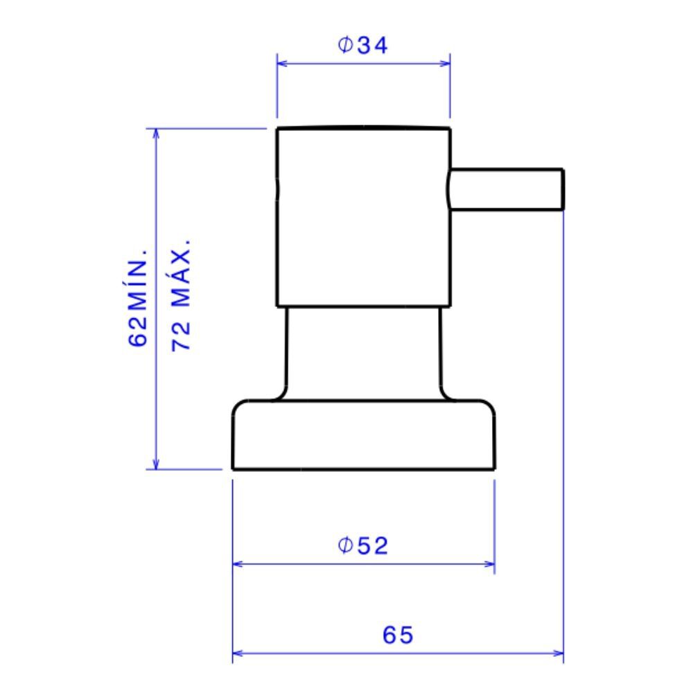 Acabamento para Registro de Gaveta 4900.C.PQ.LNK até 1" e pressão 1/2" e 3/4" Deca