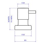 Acabamento para Registro de Gaveta 4900.C.PQ.LNK até 1" e pressão 1/2" e 3/4" Deca