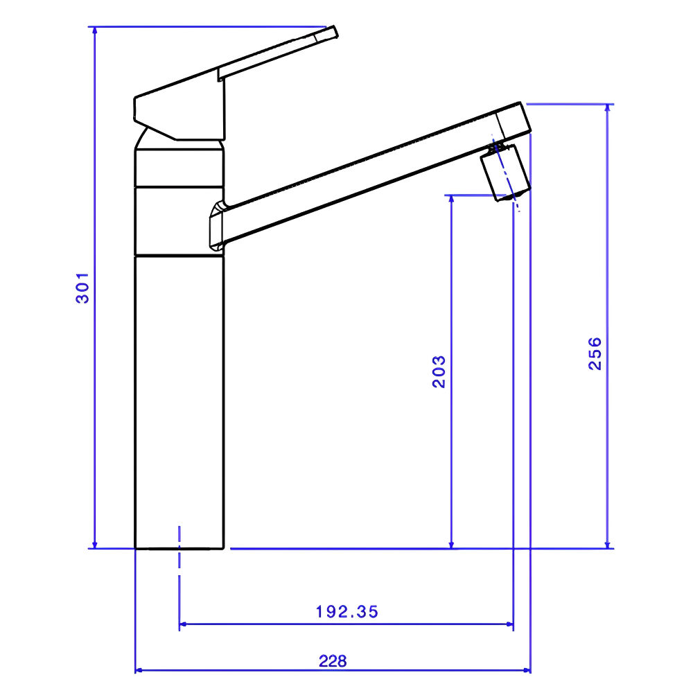 Misturador Monocomando de Mesa para Cozinha Flex Plus Cromado Deca