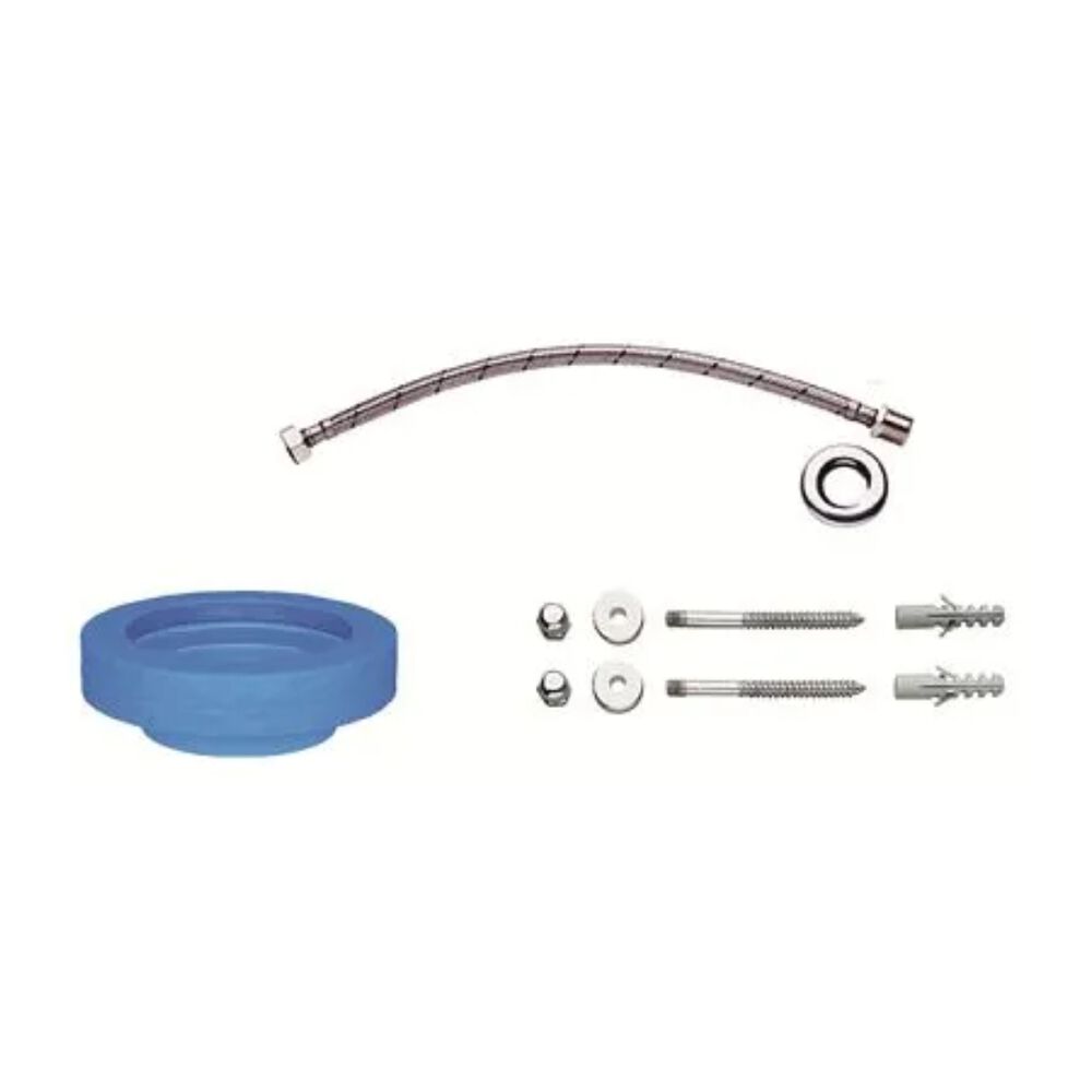 Kit Vaso Sanitário Monobloco 3/6L com Assento Sanitário e Itens de Instalação Roma Branco Addra
