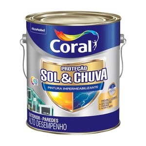 Tinta Impermeabilizante Premium Proteção Sol & Chuva 3,6L Branco Coral Tinta Impermeabilizante Premium Proteção Sol & Chuva 3,6L Branco Coral