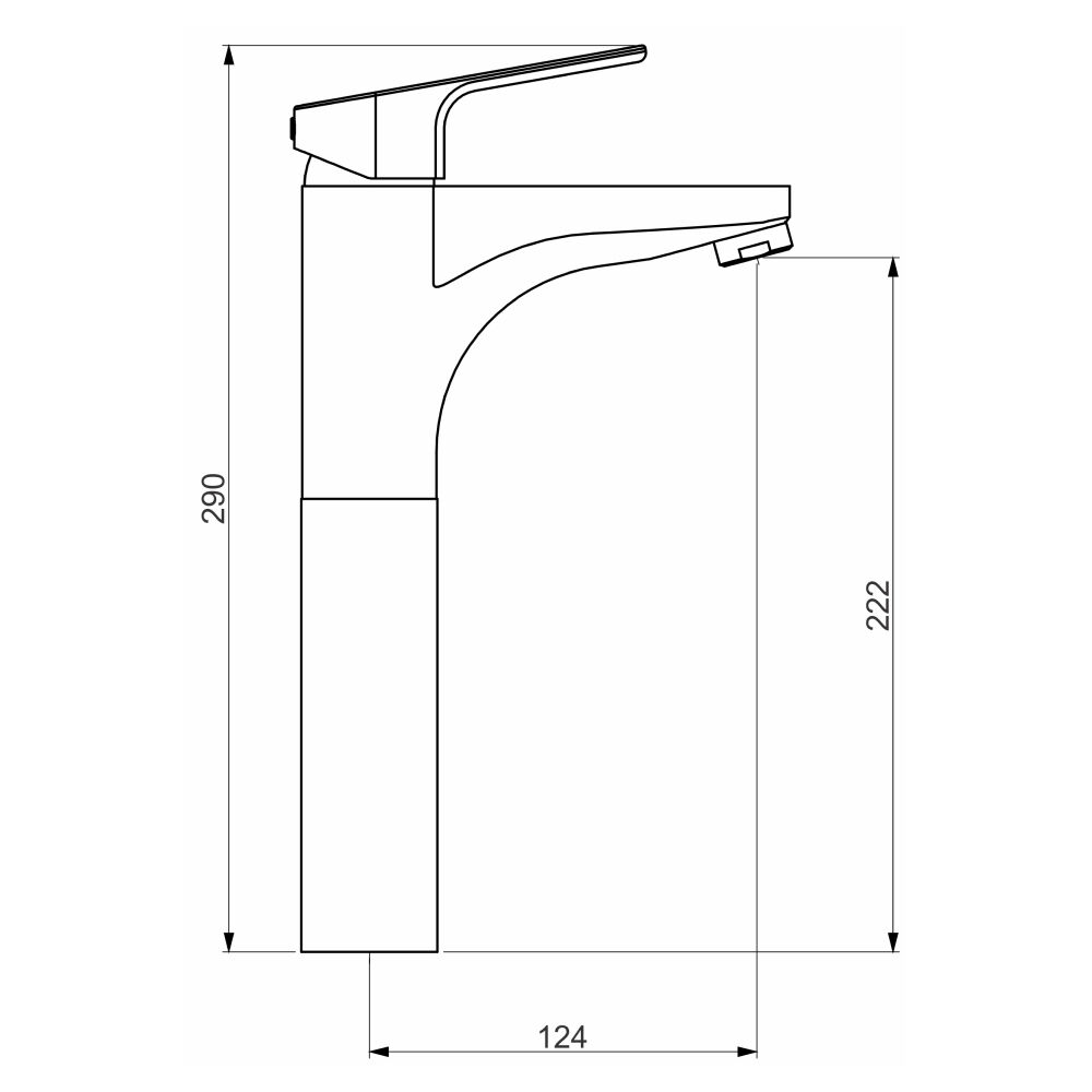 Torneira Misturador Monocomando para Banheiro Alto Preto Fosco Color Led Perflex