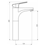 Torneira Misturador Monocomando para Banheiro Alto Preto Fosco Color Led Perflex
