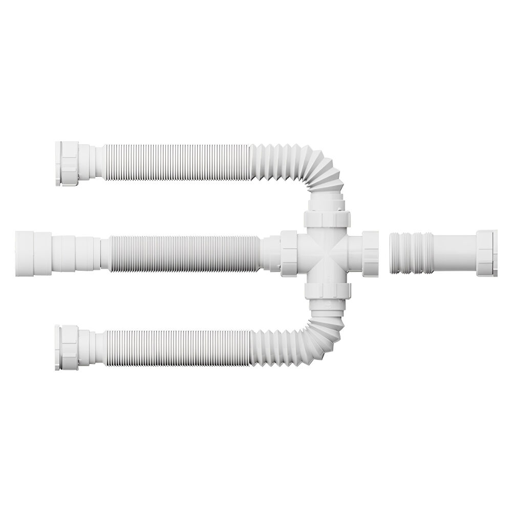 Sifão Sanfonado Universal Triplo Extensivo Branco Blukit