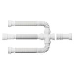 Sifão Sanfonado Universal Triplo Extensivo Branco Blukit