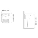 Tanque sem Coluna 50x50 IT200 Branco Esmaltado 20L Icasa