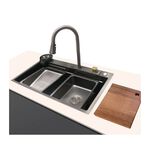 Kit Cuba Embutida Inox 75x46cm com Misturador e Acessórios Addra