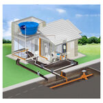 Caixa d'água 1.000L  de Polietileno com Tampa Azul Tigre