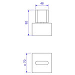 Acabamento para Registro de Gaveta de 1.1/4" e 1.1/2" Polo Black Noir Deca