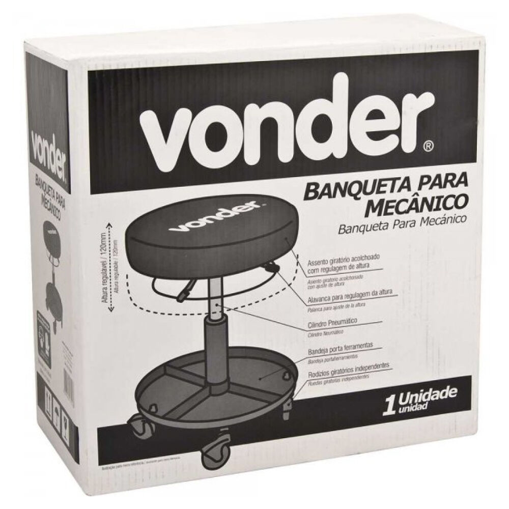 Banqueta Regulável para Mecânico Vonder