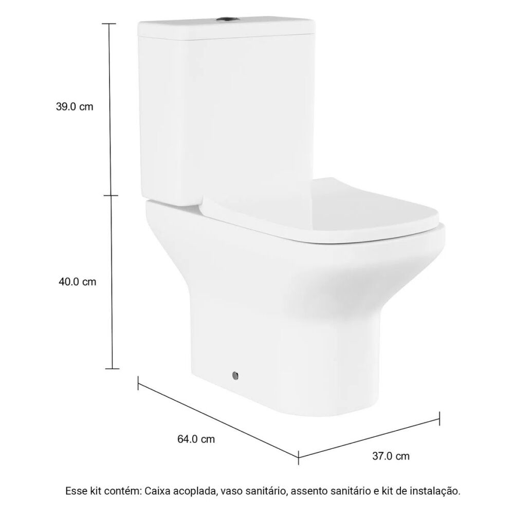 Kit Bacia com Caixa Acoplada Axis Branco Deca