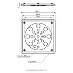 Grelha Quadrada com Caixilho 10cm Perflex