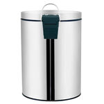 Lixeira Ágata em Aço Inox 5 Litros com Tampa e Pedal MOR