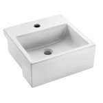 Cuba de Semi Encaixe Retangular com Mesa 43x42cm Branca Icasa