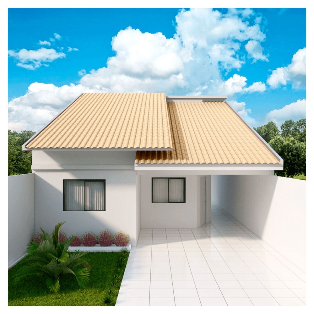 Telha PVC Plan Marfim 242x88cm Afort