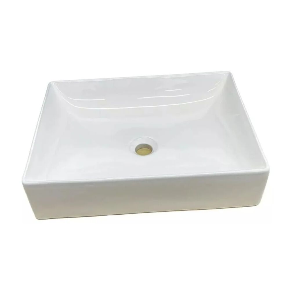 Cuba de Apoio Retangular 49 x 37cm Branco Icasa