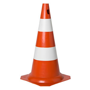 Cone de Sinalização Laranja e Branco Plastcor