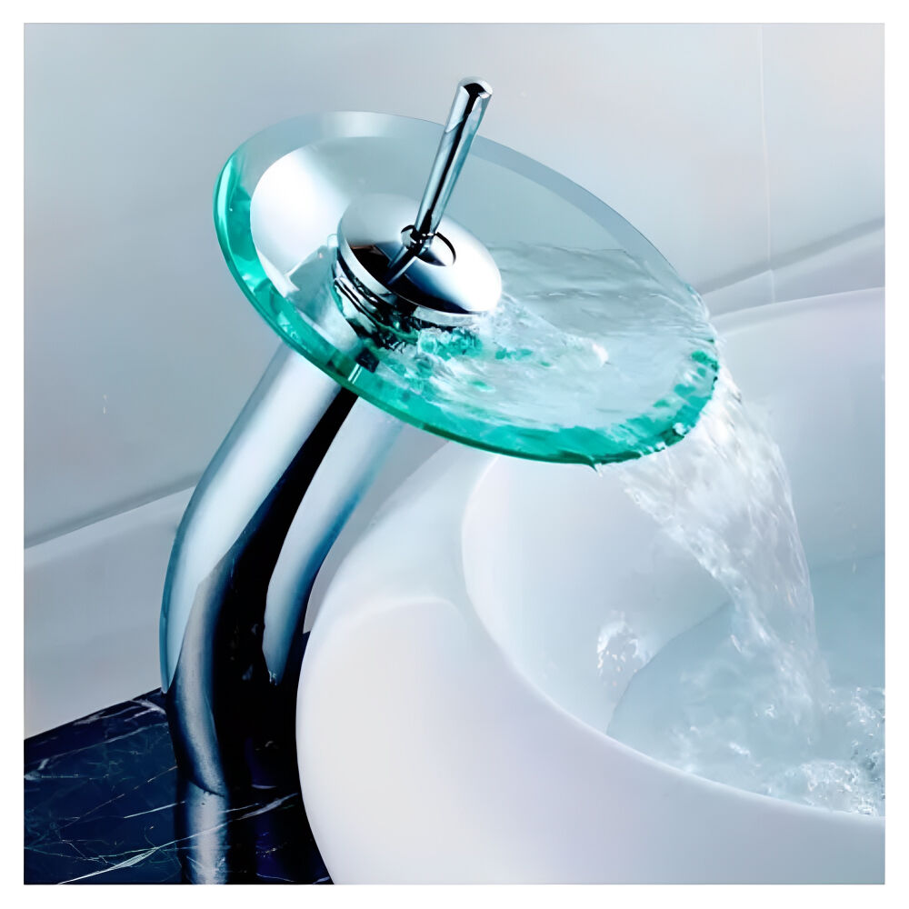 Misturador Monocomando Cascata de Vidro 1203 Cromado Metalplas