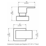 Acabamento Registro Base Fabrimar 1/2" e 3/4" e 1" (Pequeno) Flaunt Perflex