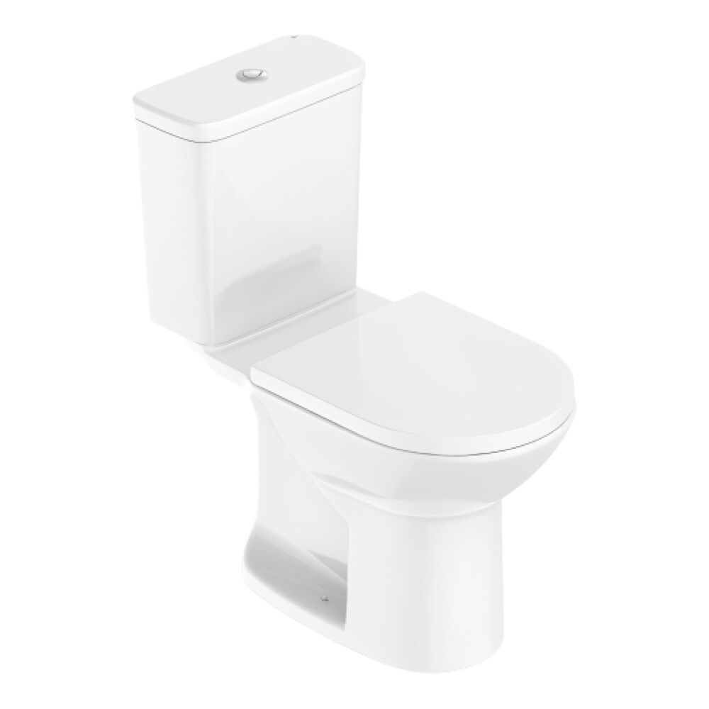 Kit Vaso Sanitário com Caixa Acoplada e Assento Sanitário Debba Round Branco Roca