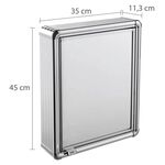 Armário Plástico com Perfil de Alumínio com 1 Porta 35x11,3x45cm de Sobrepor Astra