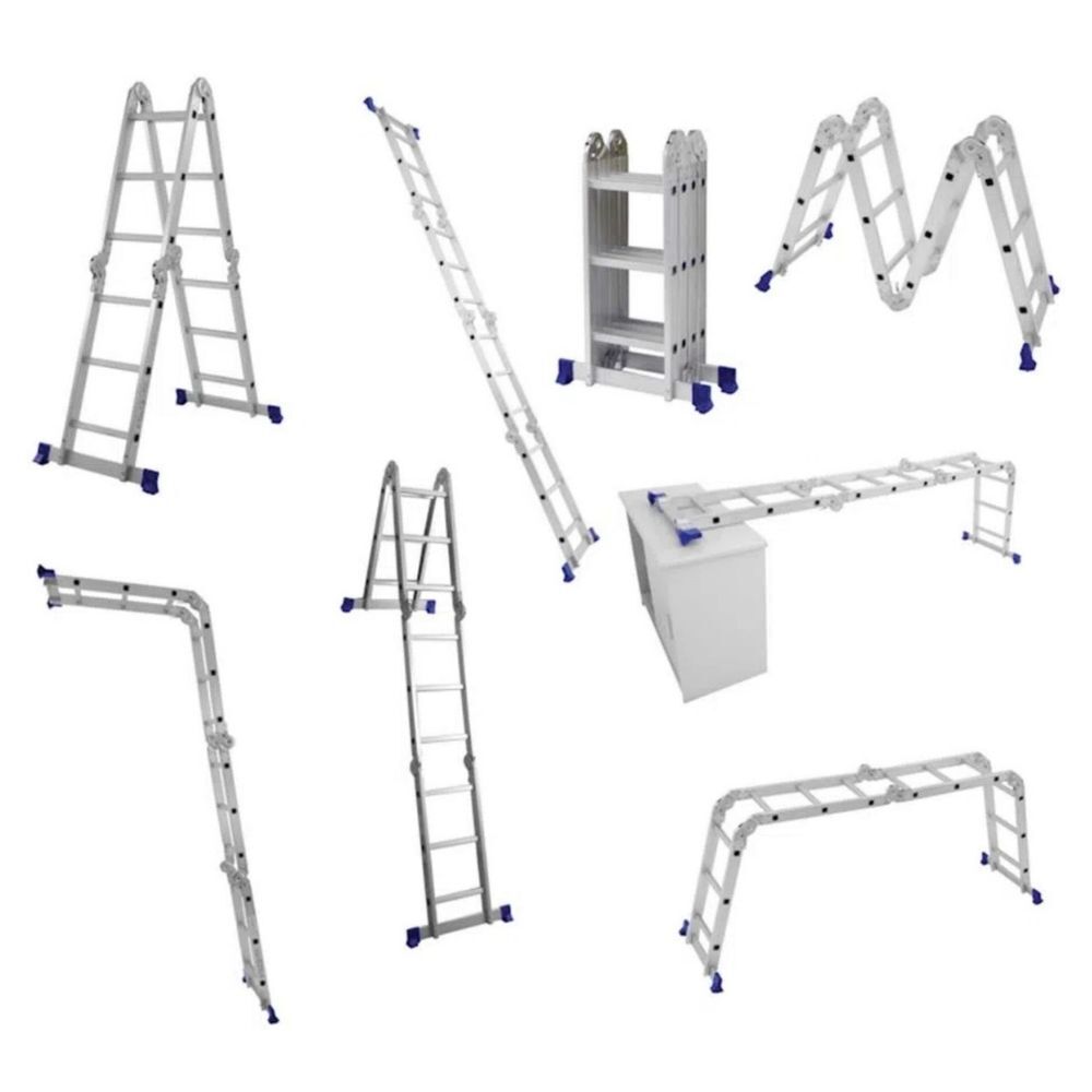 Escada Multifuncional 4x3 Alumínio 12 Degraus MOR