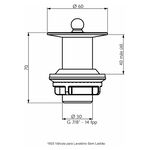 Válvula Banheiro sem L 2 3/8x1 Perflex